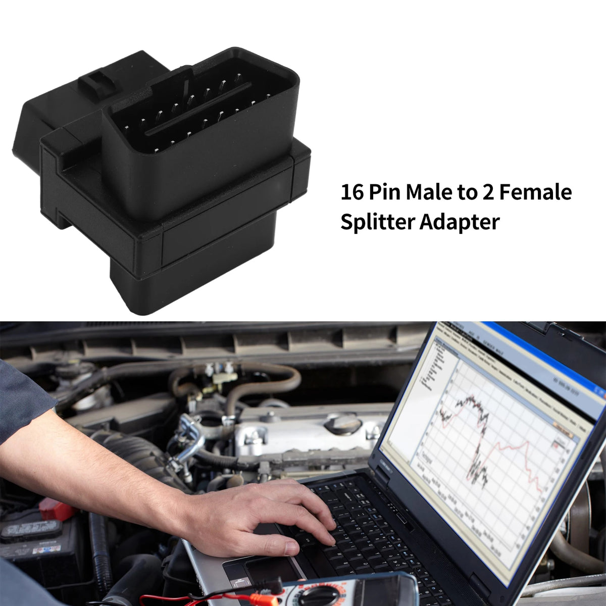 OBD2 Adapter 16 Pin Stecker Splitter – SwissGlanzGarage Ansicht 5