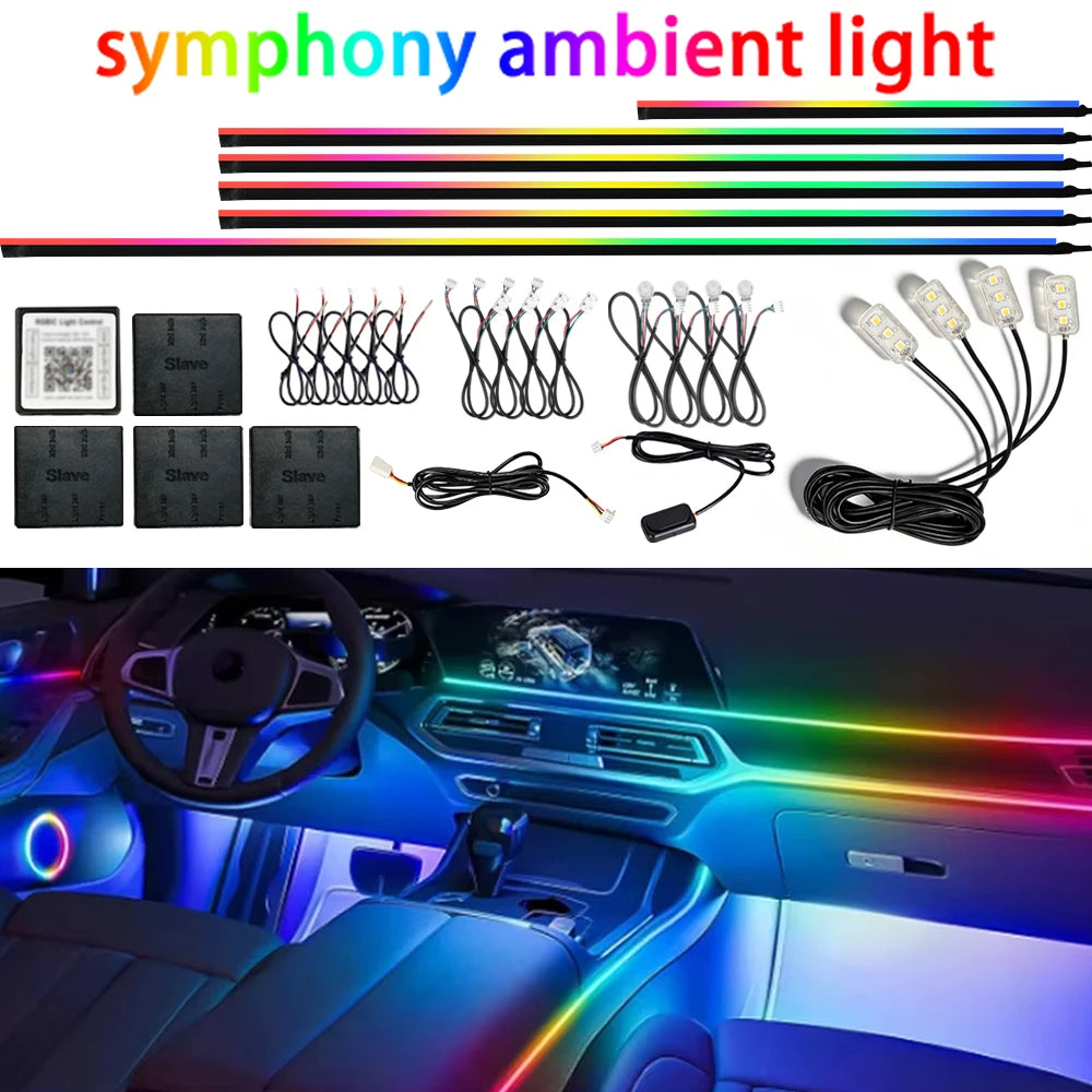 18in1 Full Color LED Ambientebeleuchtung RGB – SwissGlanzGarage Ansicht 2