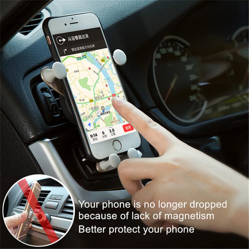 Schwerkraft Auto Telefon Halter Air Vent Clip Halterung Smartphone Ständer GPS Unterstützung Für iPhone Huawei Samsun...