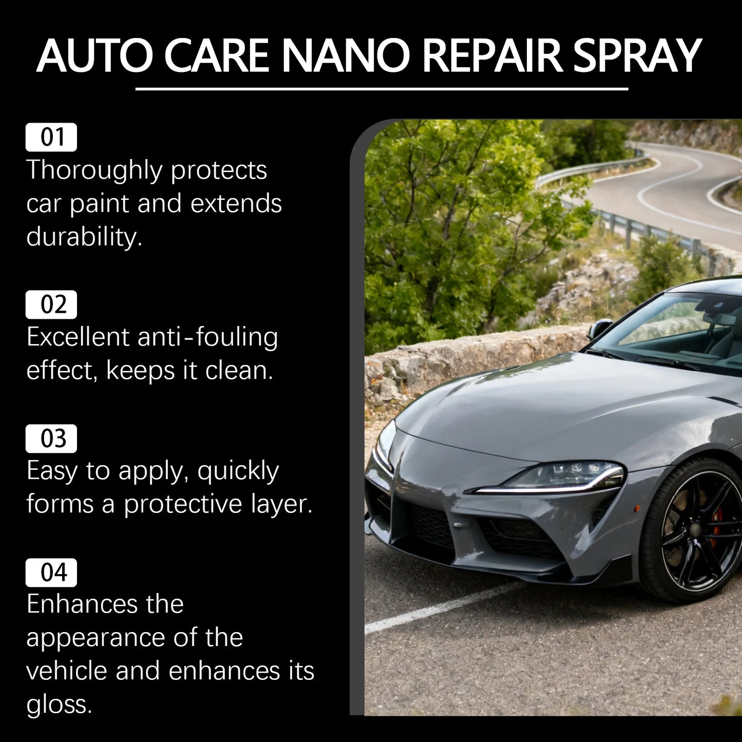 Auto Nano-Keramikbeschichtung Spray-Set Schnellwirkende Beschichtung Hydrophobe Politur Kratzerreparatur Schutz Autol...