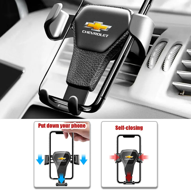 Gravity-Auto-Handyhalterung für Lüftungsschlitze, Handy-Ständer für Chevrolet Onix Avalanche Camaro Kalo Volt Lacetti...