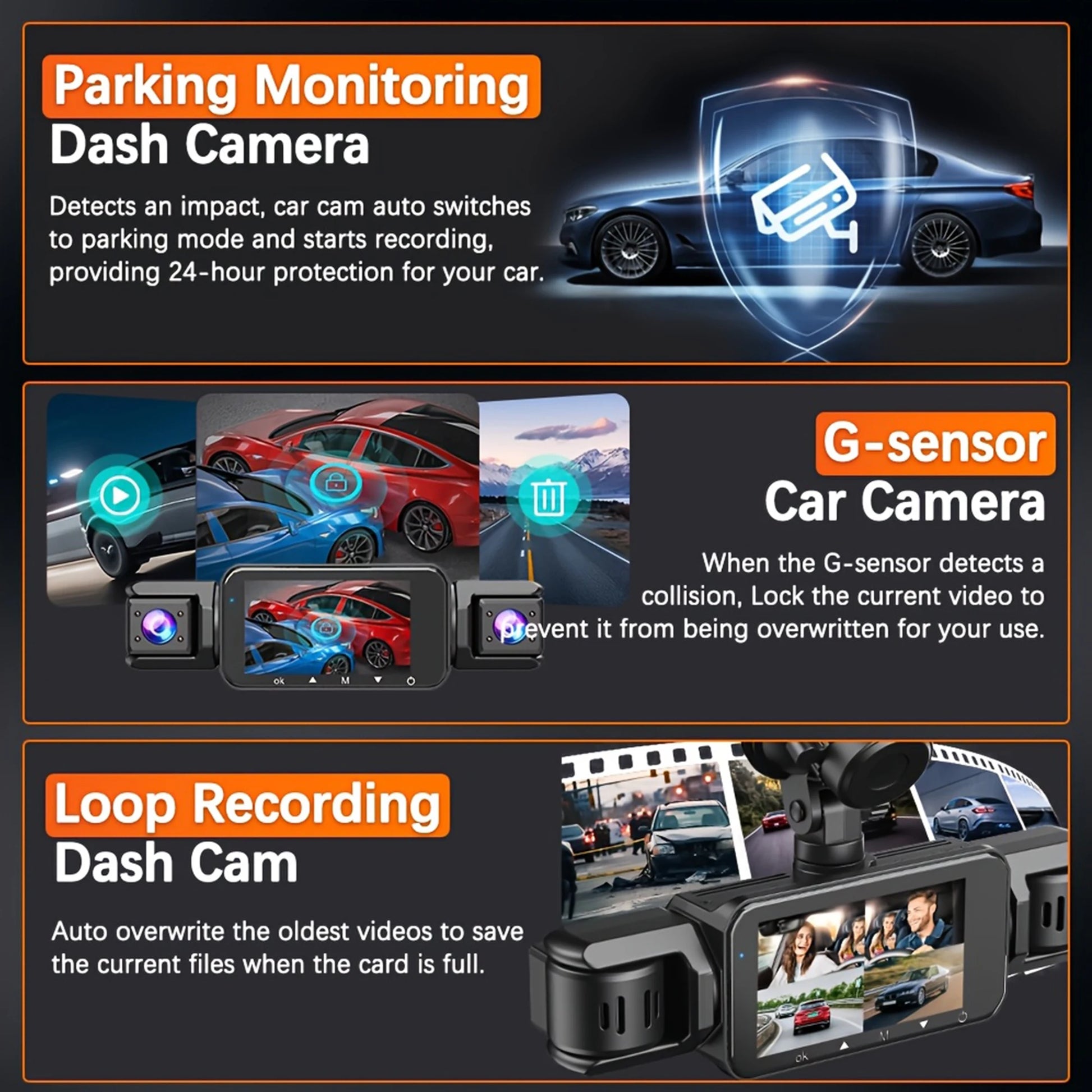4-Kanal Dashcam FHD 1080P WiFi – SwissGlanzGarage Ansicht 6