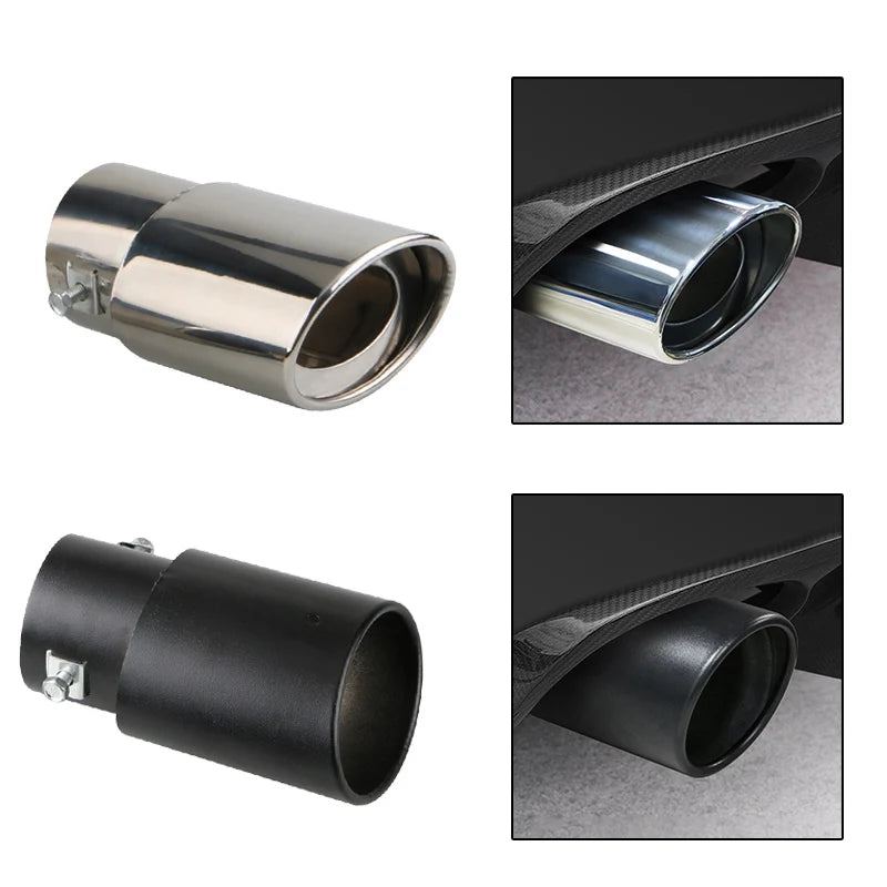 Auspuffblende Edelstahl Chrom 2.5 Zoll – SwissGlanzGarage Ansicht 3