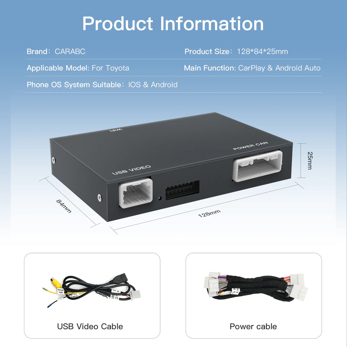 CARABC Kabellos CarPlay Adapter für TOYOTA – SwissGlanzGarage Ansicht 5