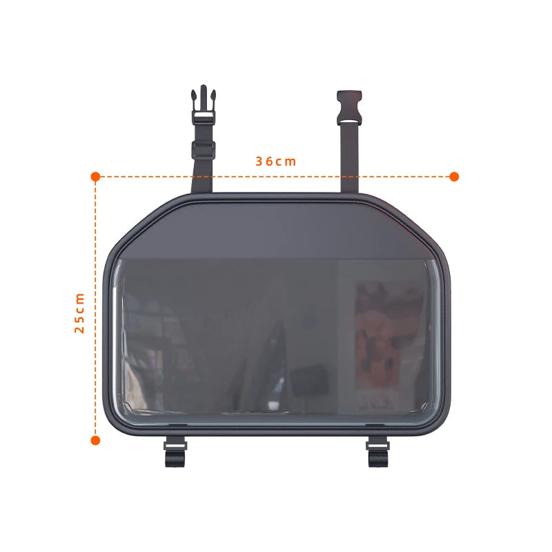 Transparente Tasche für den Autositz