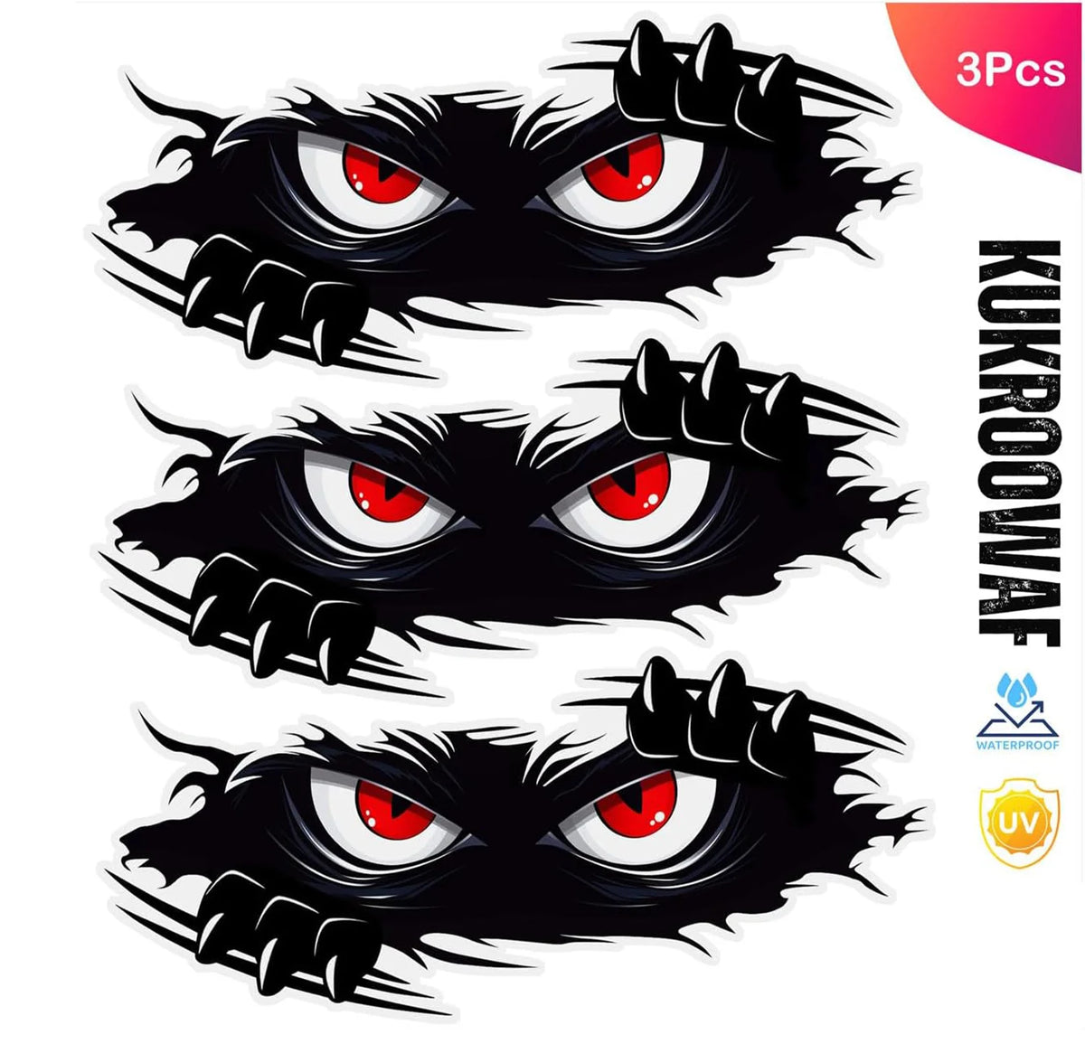 Lustiger Monster Aufkleber 3D Vinyl – SwissGlanzGarage Ansicht 6
