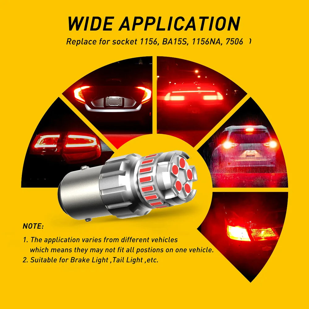 AUXITO P21W BA15S LED Rot 1156 7506 BAY15D 1157 – SwissGlanzGarage Ansicht 5
