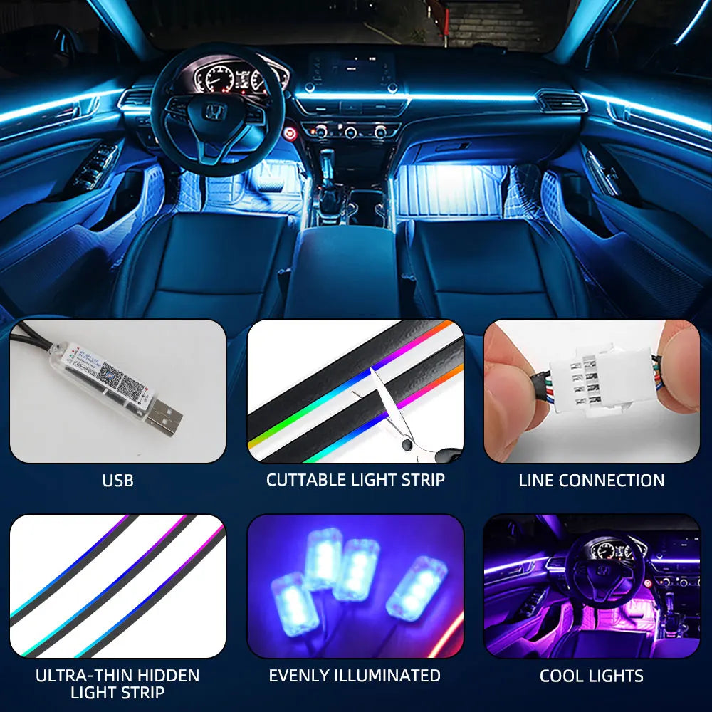 RGB Innenraum LED Streifen Set – SwissGlanzGarage Ansicht 5