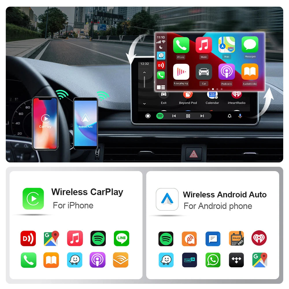 XUDA 2 in 1 CarPlay & Android Auto Adapter – mit kabellosem – SwissGlanzGarage Ansicht 4