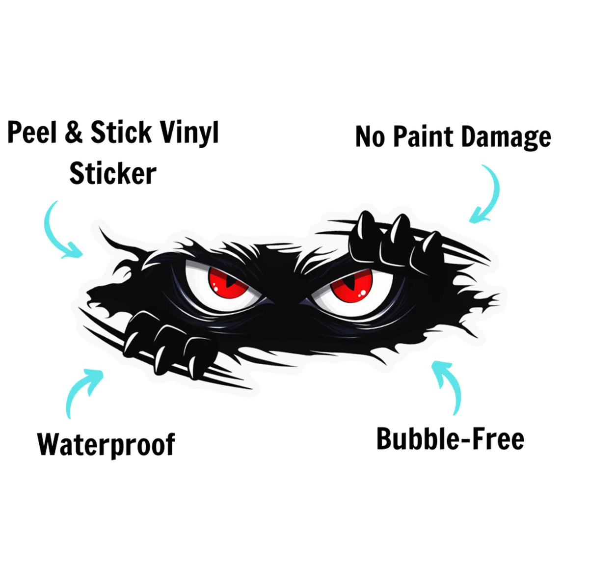 Lustiger Monster Aufkleber 3D Vinyl – SwissGlanzGarage Ansicht 4