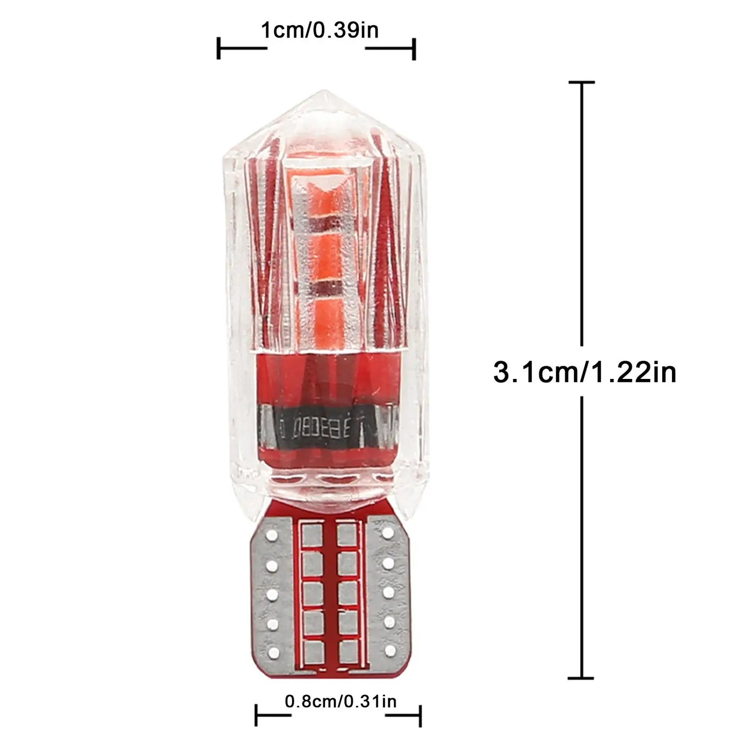 T10 LED Lampe Rot 12V 2er Set – SwissGlanzGarage Ansicht 5