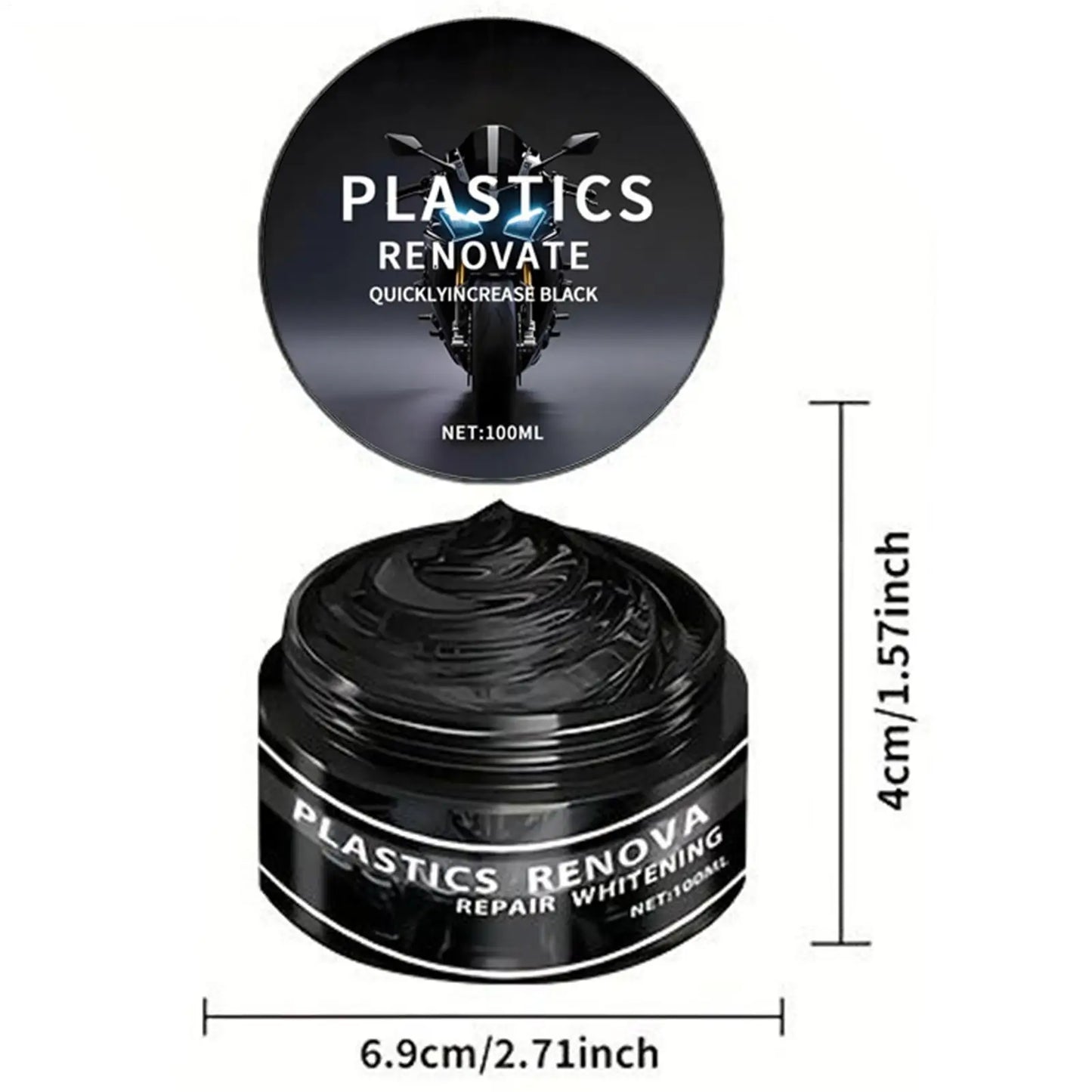 Auto-Innenraum-Auffrischer 100ML Verblassungsresistent Schnelltrocknend Hochglanz UV-Schutz Gummi-Reparaturwachs für ...