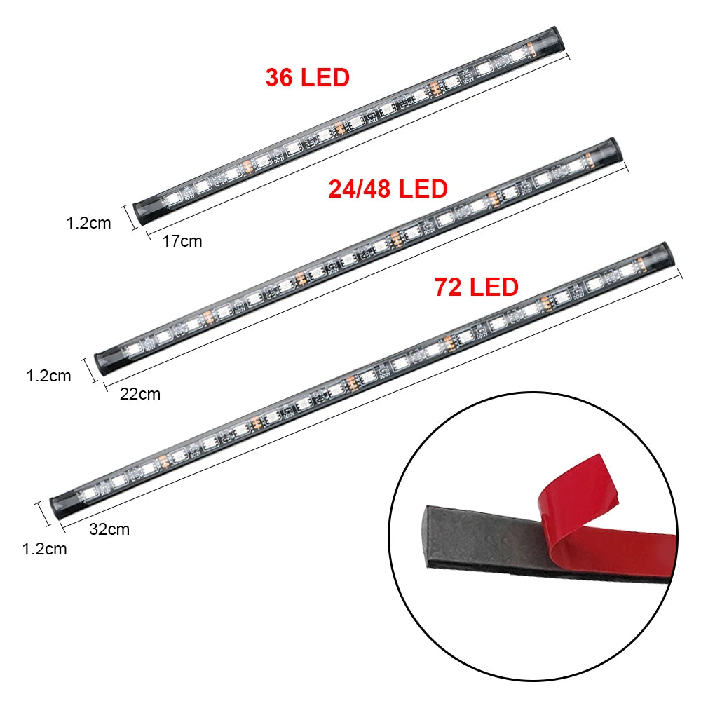 Universal Auto RGB Umgebungs Lichter LED Streifen Innen Lampen 8