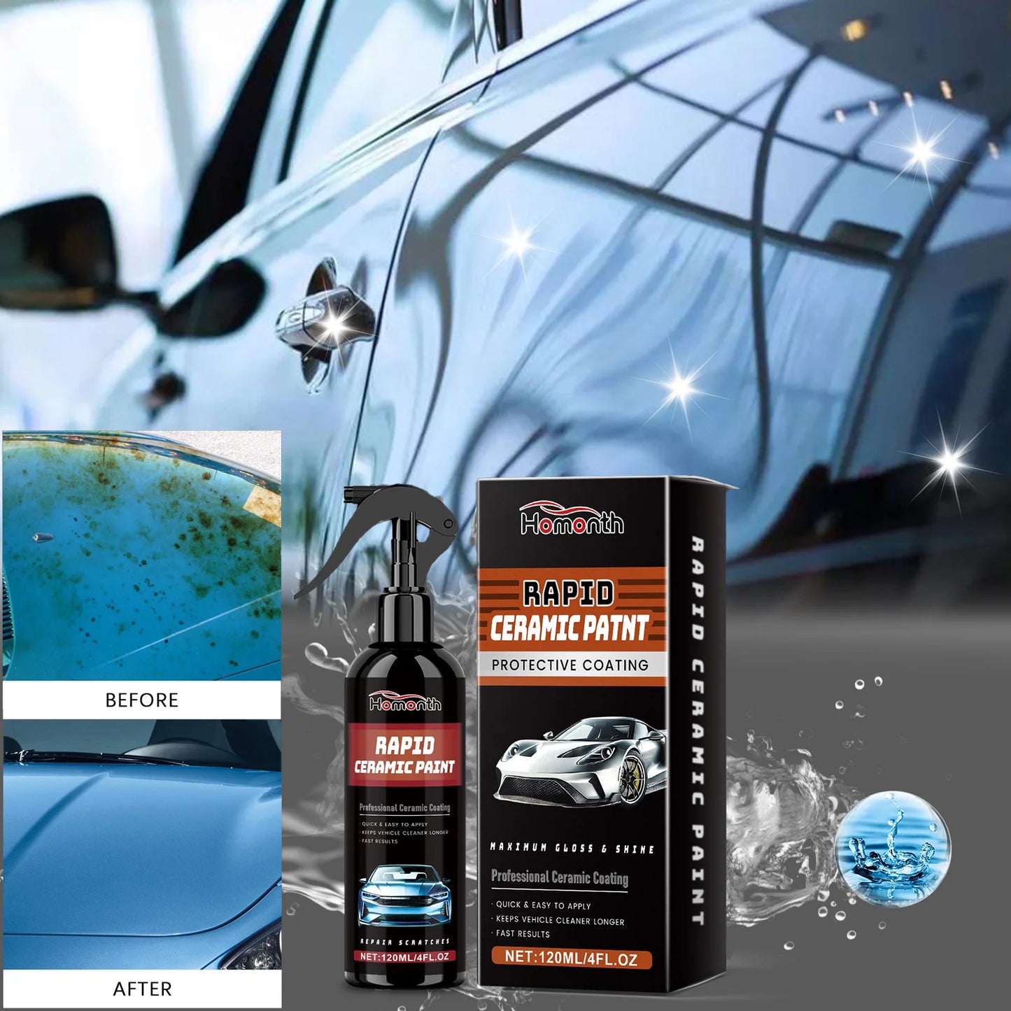 Autolack-Schutzbeschichtungsspray, Nano-Versiegelung, transparente Schicht, krat