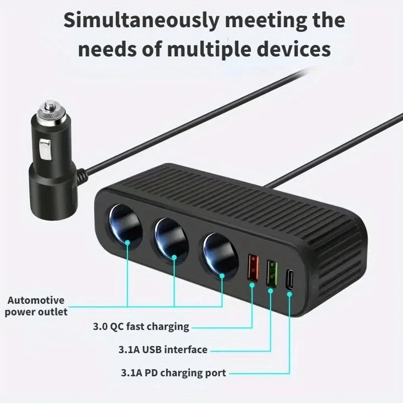 USB-KFZ-Ladegerät 120W, 4-in-1 – SwissGlanzGarage Ansicht 2