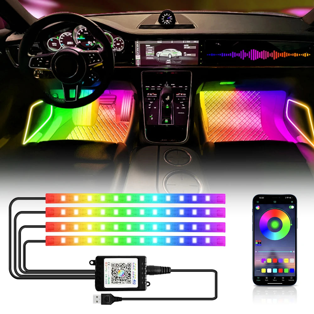 LED-Streifen für Auto-Innenraum – SwissGlanzGarage Ansicht 2