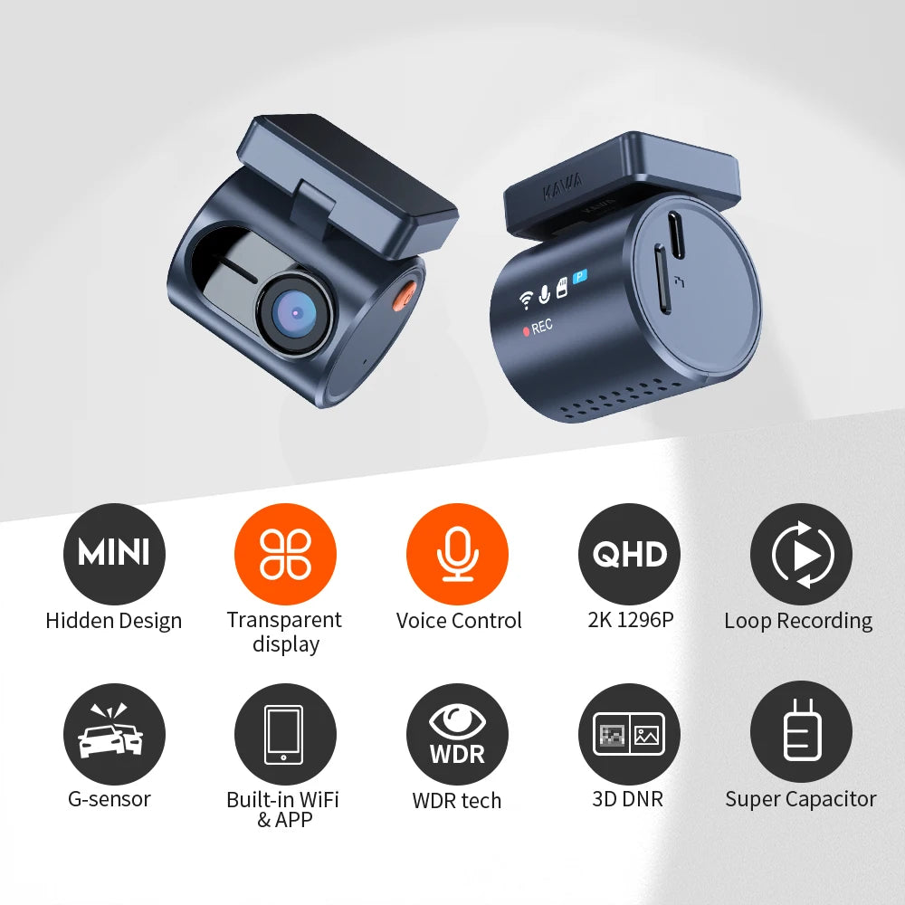 KAWA MINI 3 Pro 2K Dashcam mit Parkfunktion – SwissGlanzGarage Ansicht 3