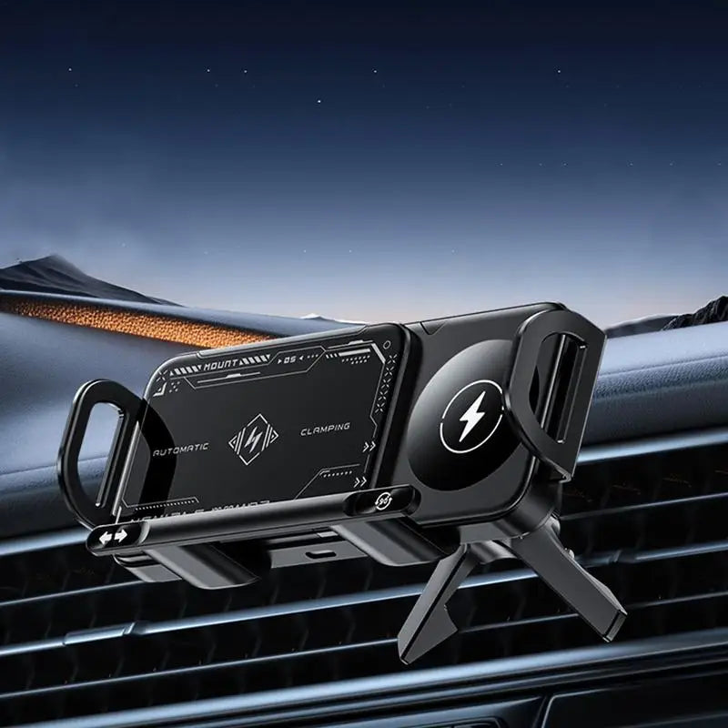 Auto Drahtlose Lade Telefon Halter 15W Air Vent Handy Lade Halterung Drehbare Klapp Telefon Lade Halterung Auto Innen