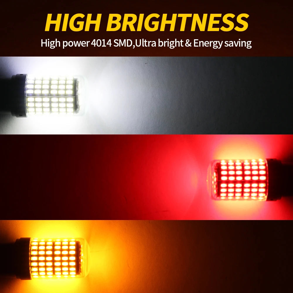 2X Hochleistungs-LED-Lampe 1156 1157 PY21W – SwissGlanzGarage Ansicht 3