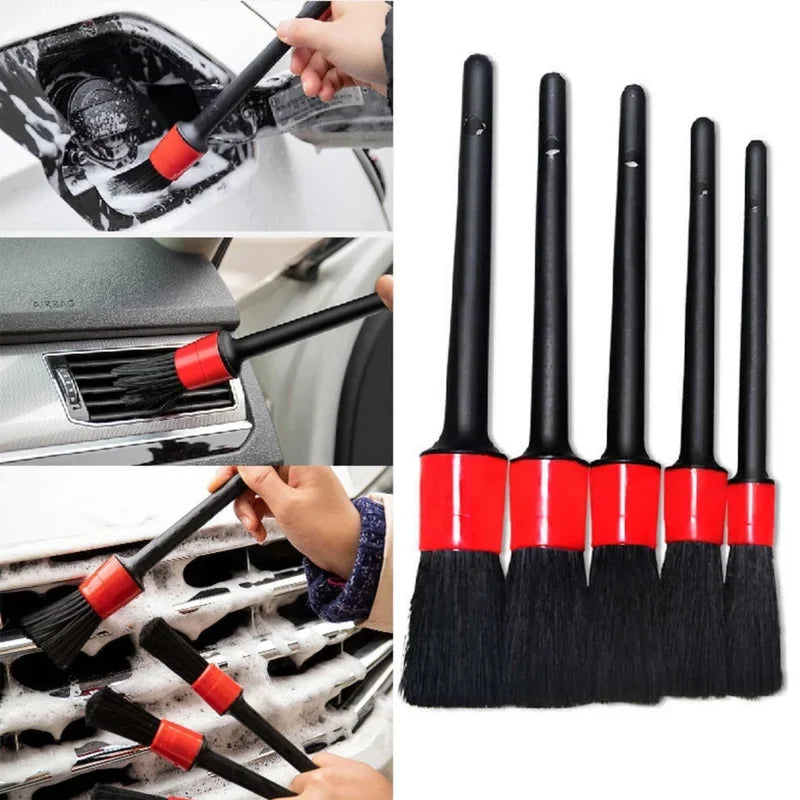 5-teiliges Detailbürsten-Set, Autobürsten, Autodetailbürste für die Autoreinigung, Detailbürste für Armaturenbrett, L...