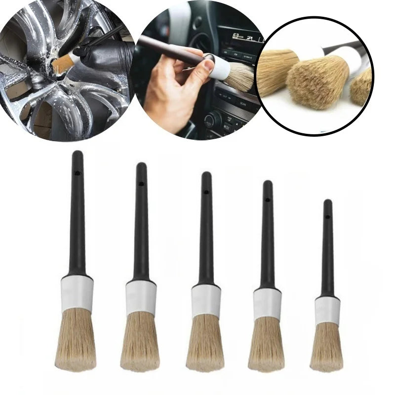 Auto-Pflegebürsten-Set, 5-teilig, hochwertige, weiche Auto-Reinigungsbürsten für