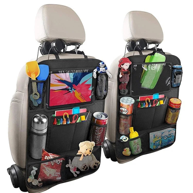 Auto Rücksitz Organizer mit Touchscreen Tablet Halter Auto Lagerung Taschen Abdeckung Auto Sitz Zurück Protektoren Au...