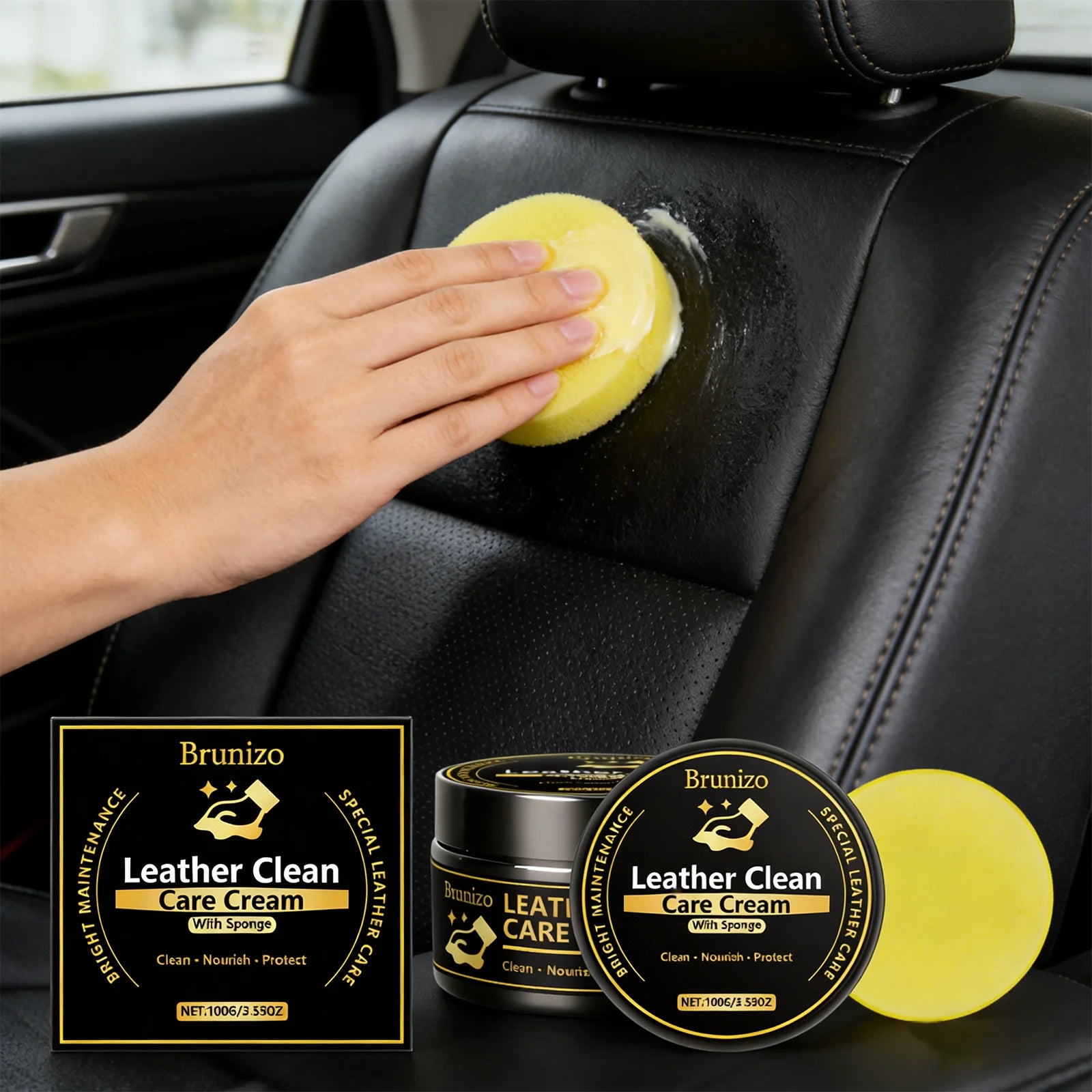 Lederpflege und -reiniger, Lederpflegecreme, Autositzrestaurierung, Auto-Innenre