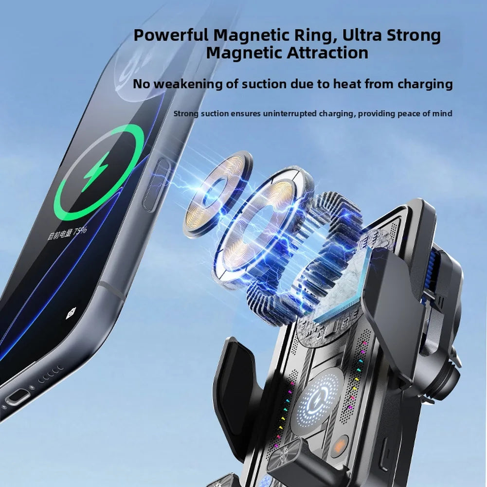 15W Kabelloses Lade-Autotelefonhalterung mit Wärmeableitungsdesign und Automatischer Magnetischer Infrarot-Aktivierung