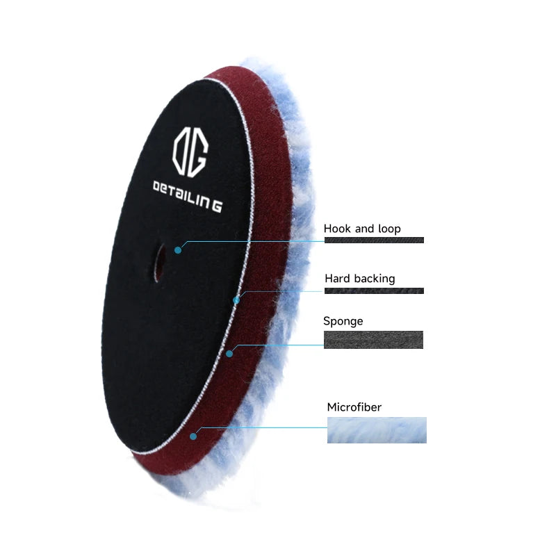 DETAILING 3/5/6/zoll Mikrofaser Polieren Pad Für Autos Körper Polnischen Micro Faser Polieren Räder für Auto Polierer...