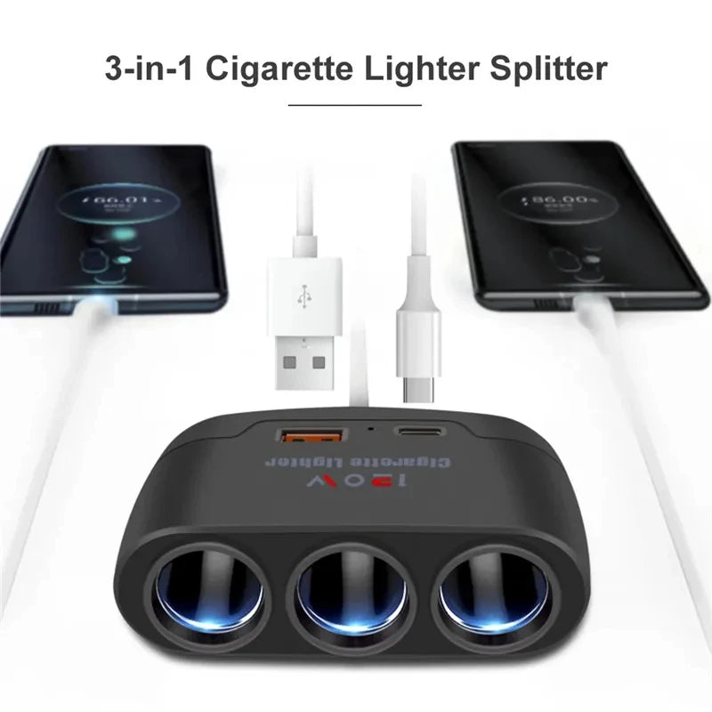 120W Auto Zigarettenanzünder Splitter 12V – SwissGlanzGarage Ansicht 2