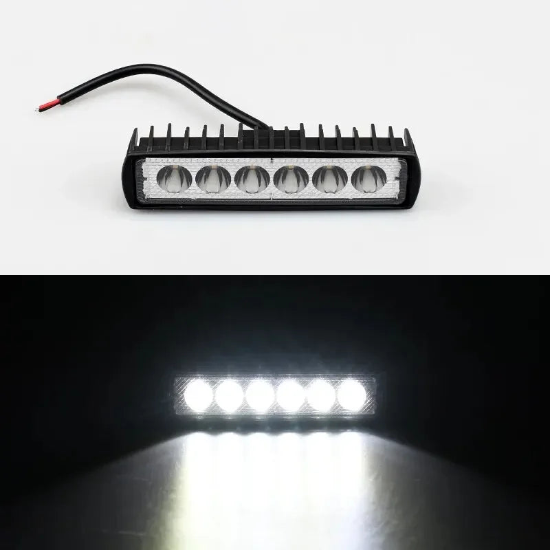 18W 6 LED Arbeitslicht Offroad Auto-Spotlight – SwissGlanzGarage Ansicht 6
