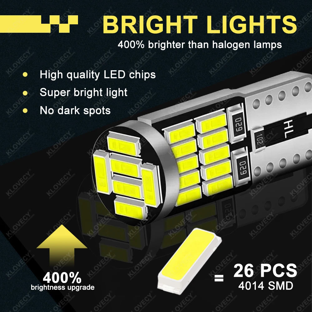 W5W T10 LED-Birnen 4014 SMD 6000K 5W5 - Superhelle – – SwissGlanzGarage Ansicht 3