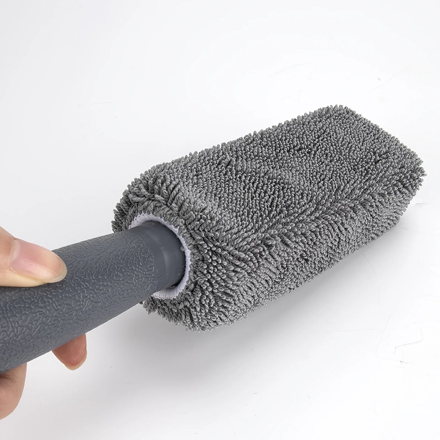 Microfiber Car Tire Brush - Effective Wheel Hub and Rim Cleaner - Perfect for Car Maintenance, Detailing, and Cleaning S