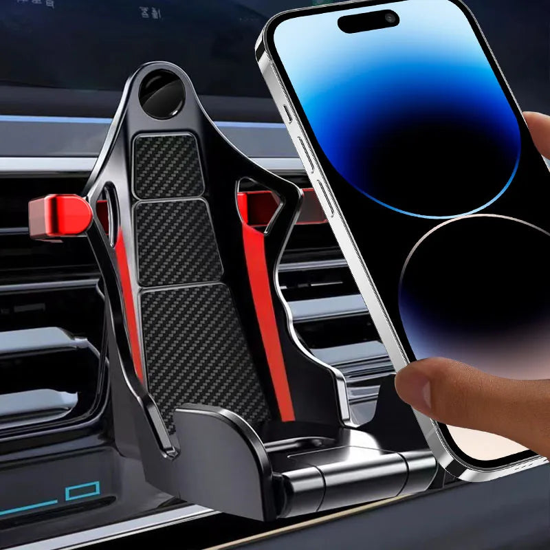 Schwerkraft-Handyhalterung für Auto-Lüftungsschlitz, 360-Grad-Drehung, Mobiltelefon-Halterung mit Kappen