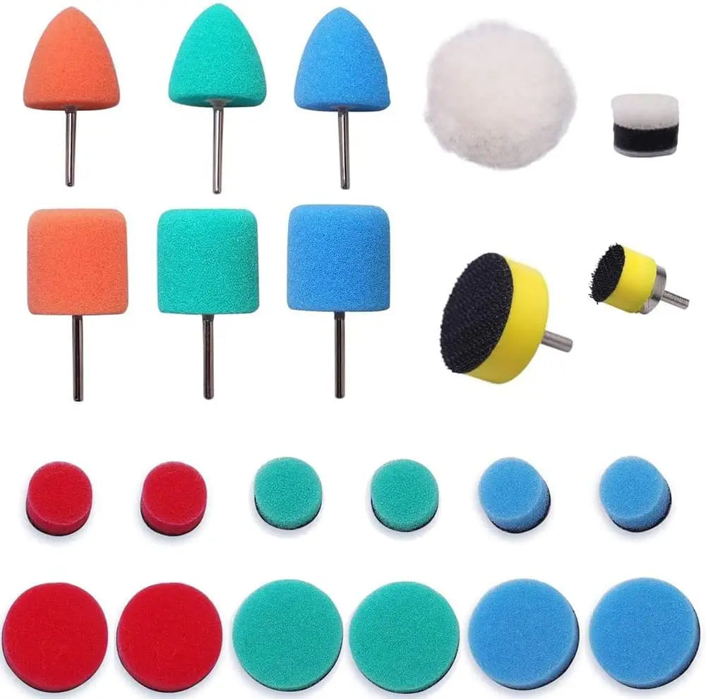 22-teiliges Mini-Polier-Polierpad-Set, Auto-Details, Mini-Polier-Schaumstoff-Pad