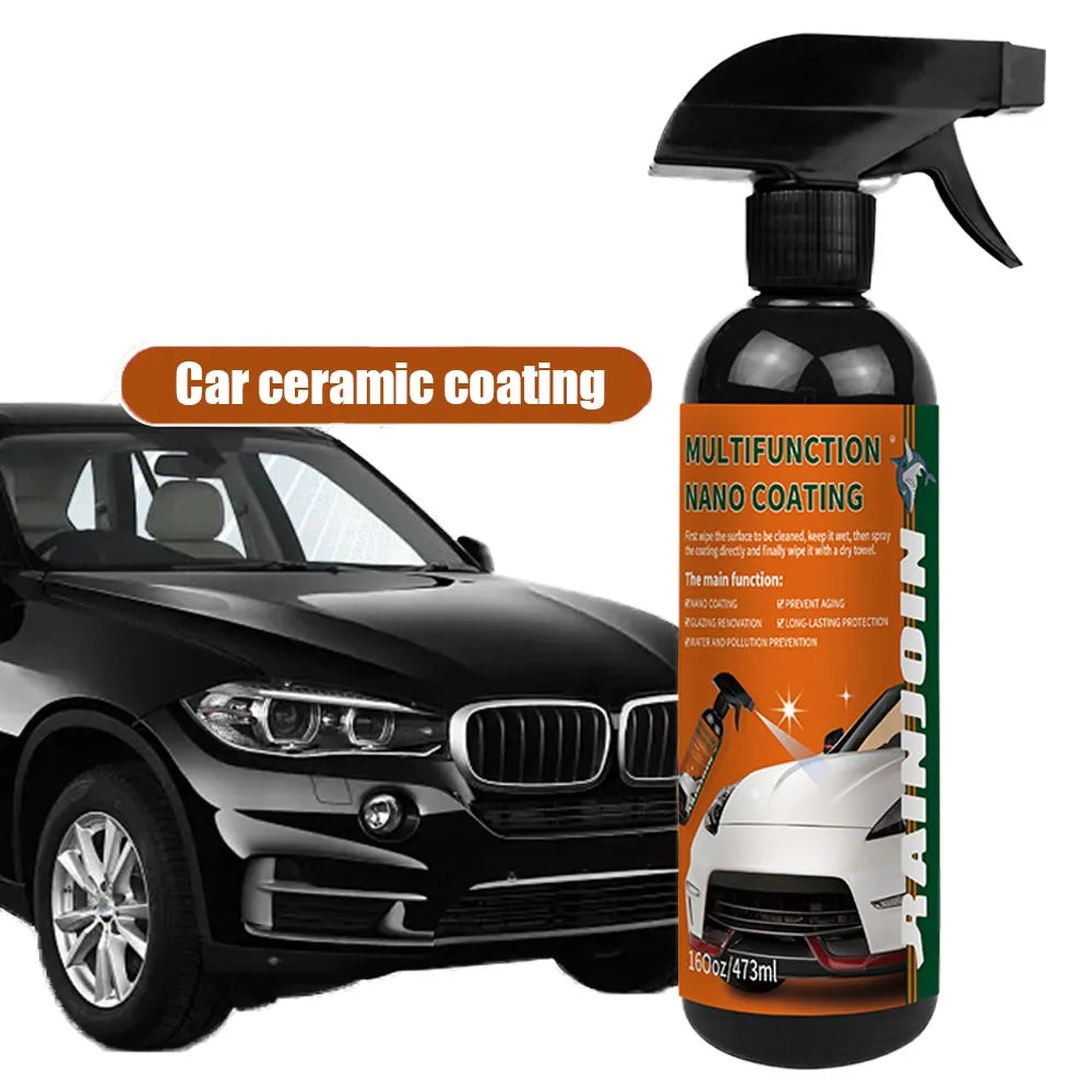 Nano-Keramik-Autolackschutzspray 3-in-1 Schnellpolierwachs Anti-Kratzer Hydrophob Hochglanz-Lackschutz Autopflegespray