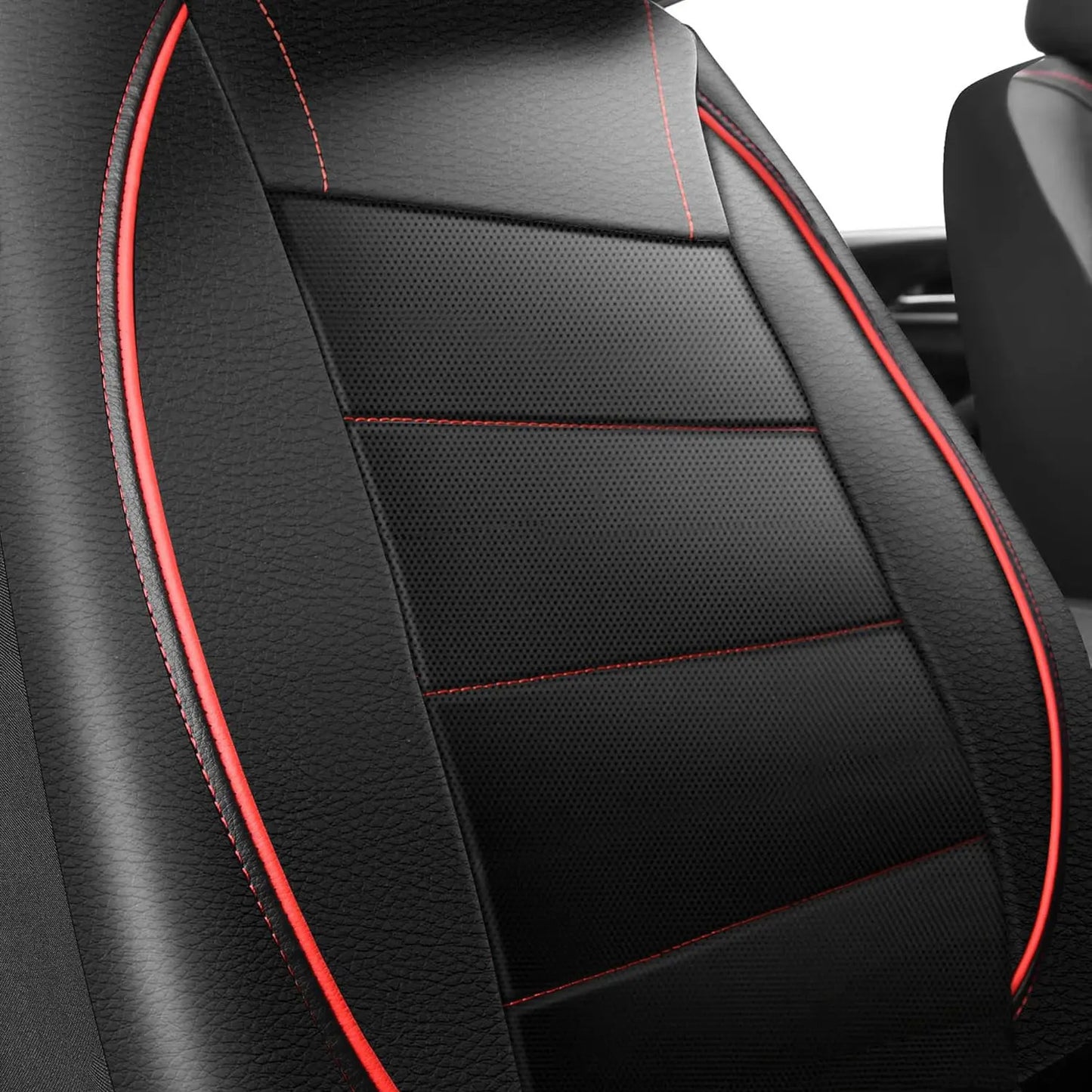 Leder Auto-Sitzbezug Universal Atmungsaktiv 5-Sitz – SwissGlanzGarage Ansicht 3