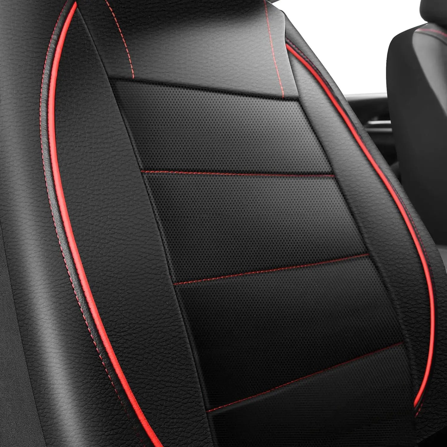 Leder Auto-Sitzbezug Universal Atmungsaktiv 5-Sitz – SwissGlanzGarage Ansicht 3