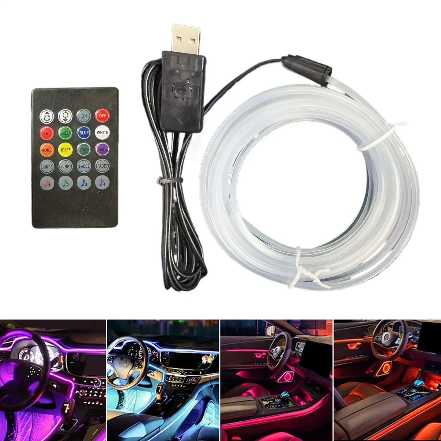 Auto-Innenraum-Ambientebeleuchtung USB Sprachgesteuerte