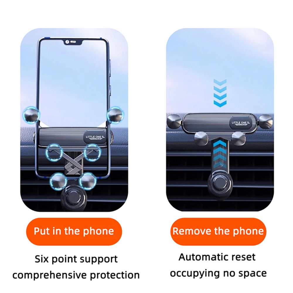 Gravity-Auto-Handyhalterung für Lüftungsschlitze, universeller mobiler Ständer, GPS-Clip, Smartphone-Ständer für 4,7-...