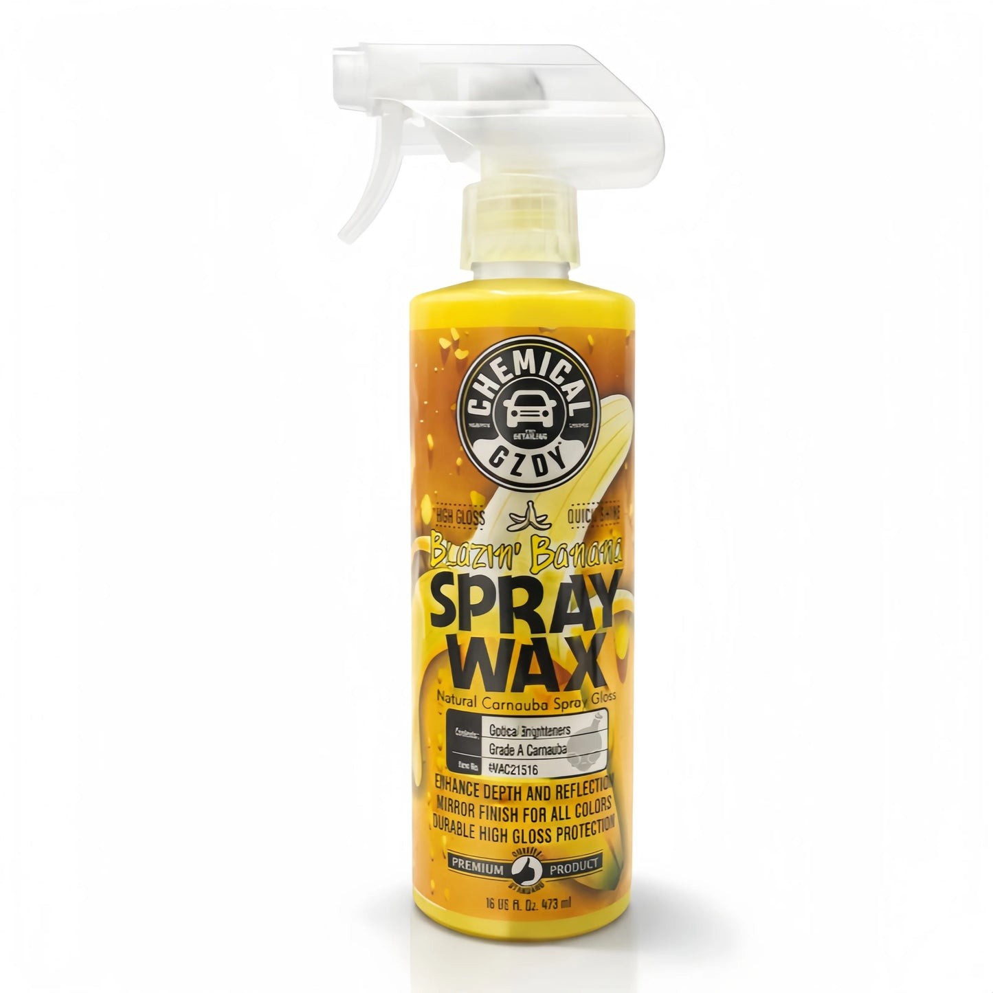 Blazin’ Banana Spray Wax 16 oz – Natürliches Carnauba-Schnellwachs, tiefes Glanz