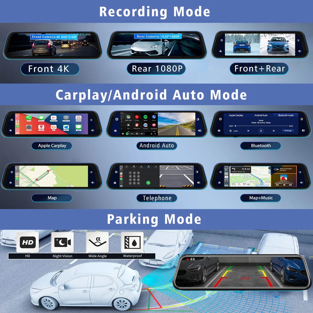 10" Dash Cam 4K DVR mit GPS und 5G WIFI – SwissGlanzGarage Ansicht 5