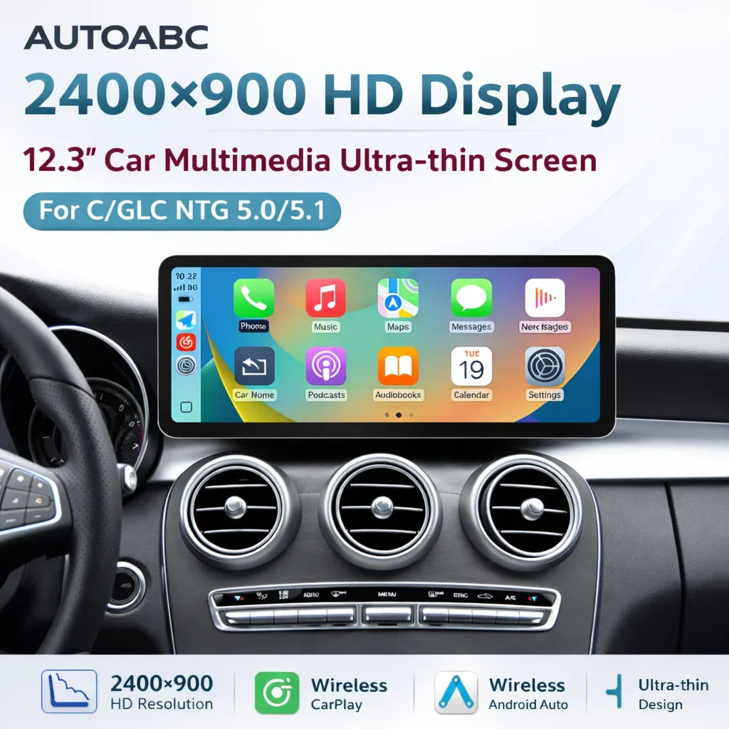 12.3" Kabellos CarPlay Android Auto Touchscreen – SwissGlanzGarage Ansicht 2