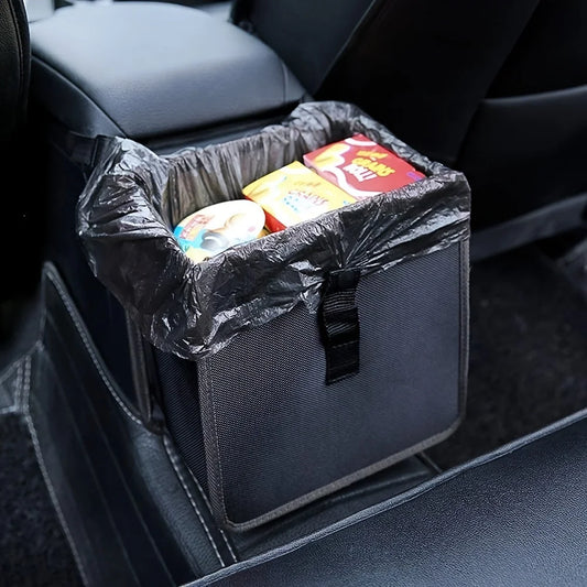 Organizer für die Rückenlehne im Autositz mit hängendem Mülleimer und
