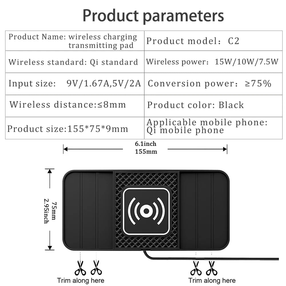 Kabelloses Lade-Pad Auto 15W – SwissGlanzGarage Ansicht 4