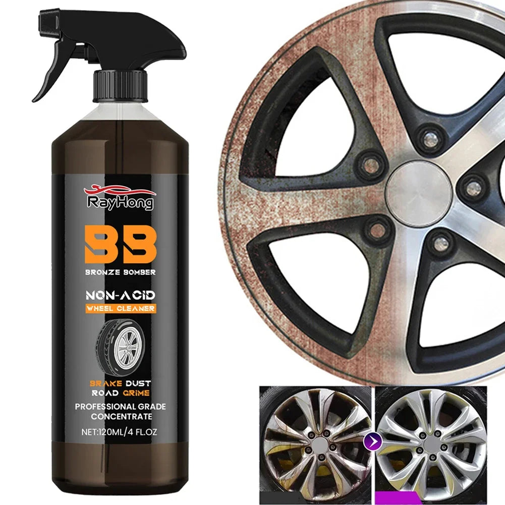Kraftvoller Radreiniger, 120 ml. Kraftvolles Felgenbremsen-Buster-Spray, Auto-De