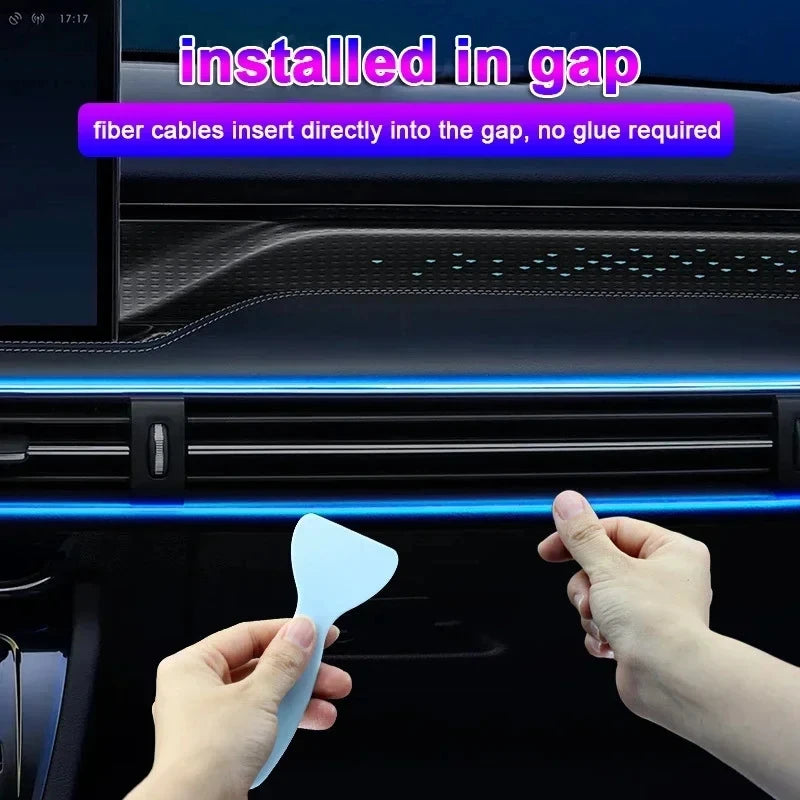 2/3/4/5m RGB Auto Innenraum Umgebung LED Lichtst reifen unsichtbar USB Glasfaser Atmosphäre Lampe Unterstützung App-S...
