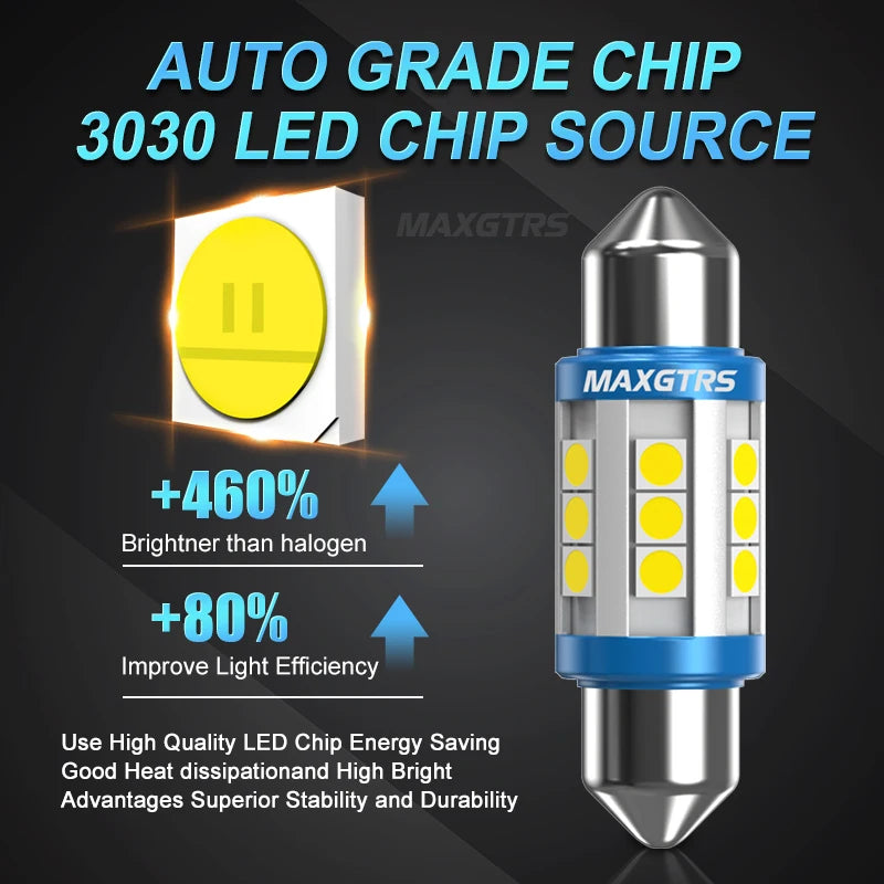 2x C5W C10W 3030 Chip LED 31mm/36mm/39mm – SwissGlanzGarage Ansicht 2