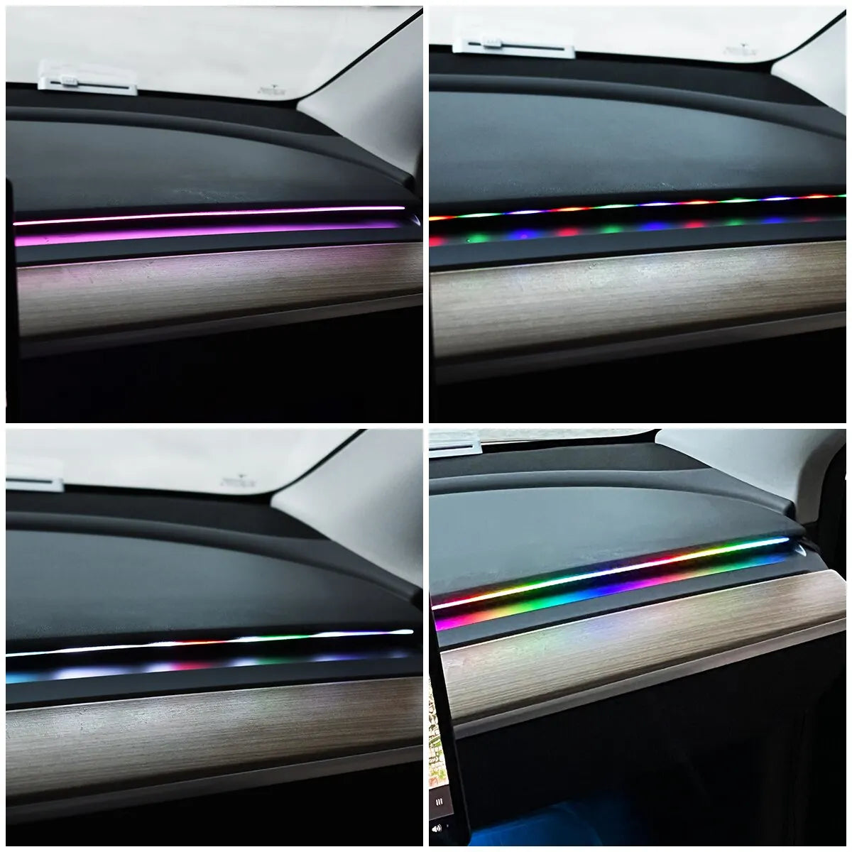 64 Farben Auto-LED-Ambientebeleuchtung USB-Acrylstreifen 110cm