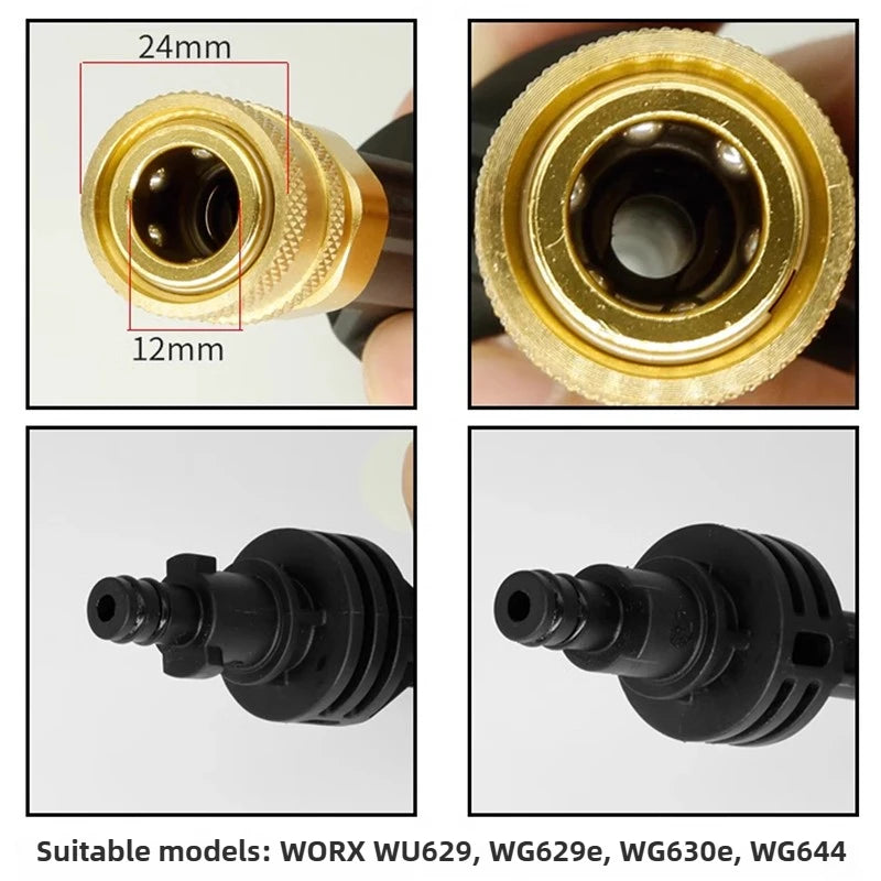 Pressure Car Washer Accessories Washer Surface Cleaning for WORX Nozzle Water Pipe Short Rod Hand Tool Useful Washing To